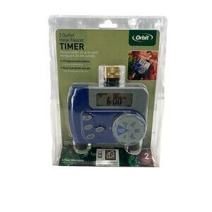 ORBIT Two-Outlet Dual Valve Spigot/Hose Timer Model 27133 - New - Fast Shipping